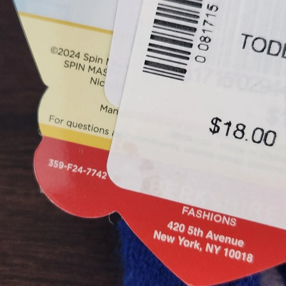 Paw Patrol Blue Knit Beanie and Mittens Set